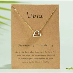 New Gold Astrology Constellation Necklace Libra